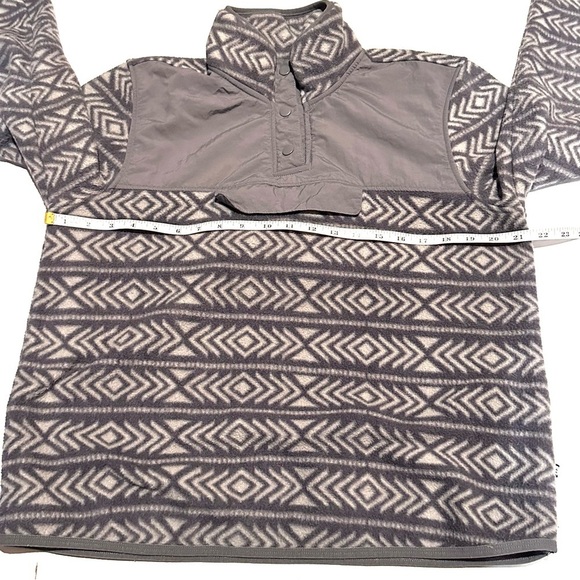 Sierra Designs Gray Geo Print Fleece Pullover Jacket Top Women's L Large - Picture 6 of 8